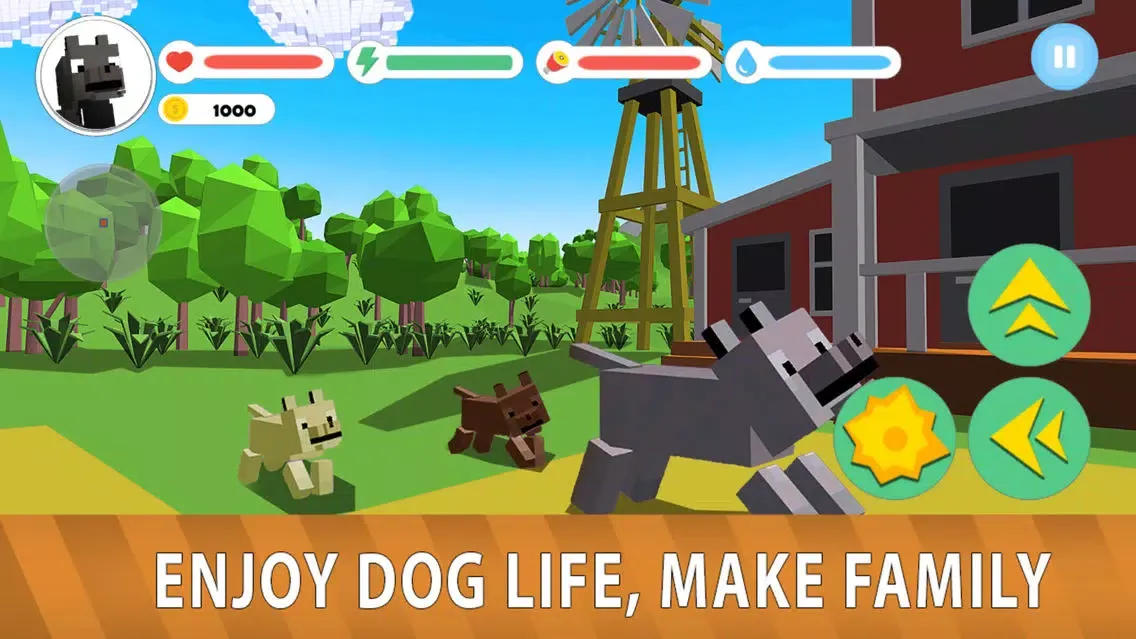 Blocky Dog: Farm Survival Full Ekran Görüntüleri