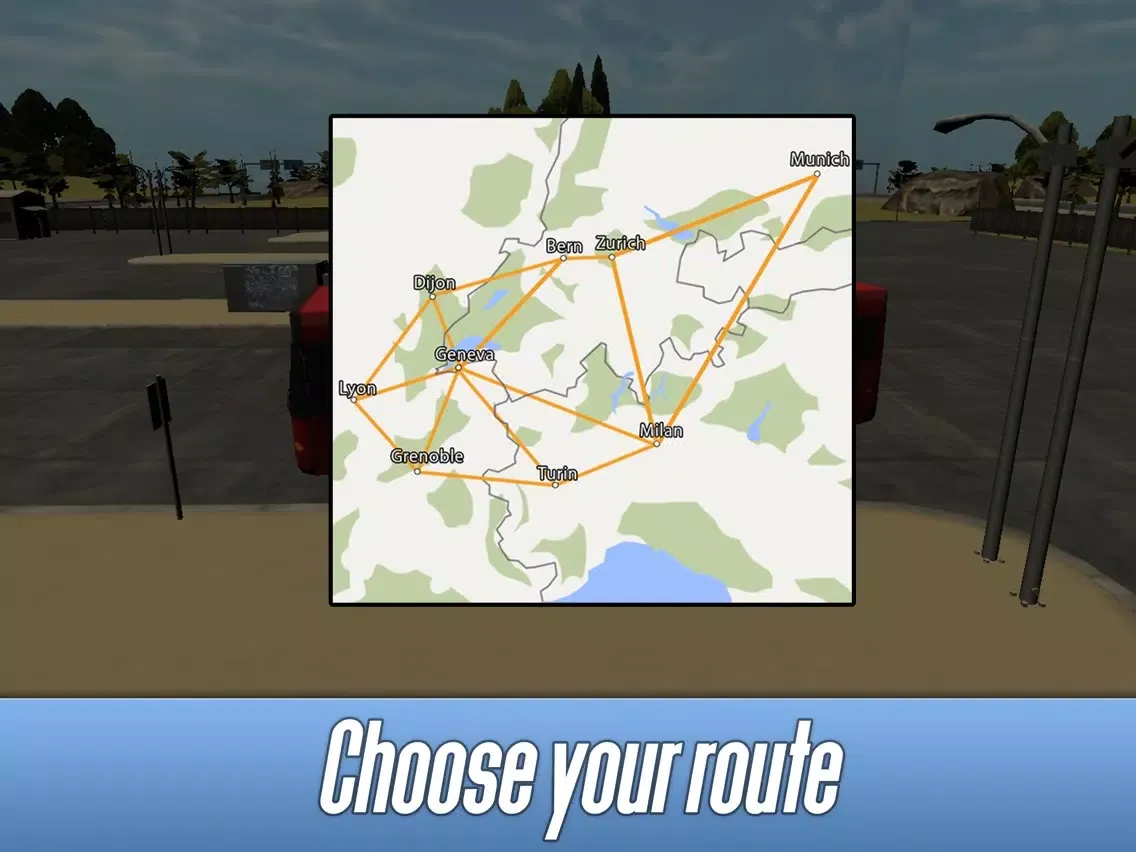 Ảnh chụp màn hình của Euro Bus Simulator 3D iPad 