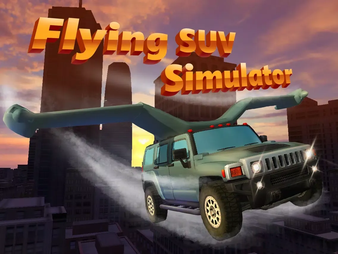 Flying SUV Driver Simulator 3D - Try to drive or fly SUV in our futuristic car simulator! iPad  Screenshots