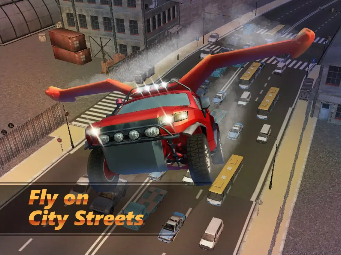 Flying SUV Driver Simulator 3D - Try to drive or fly SUV in our futuristic car simulator! iPad  Screenshots