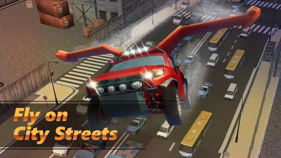 Flying SUV Driver Simulator 3D - Try to drive or fly SUV in our futuristic car simulator! Screenshots