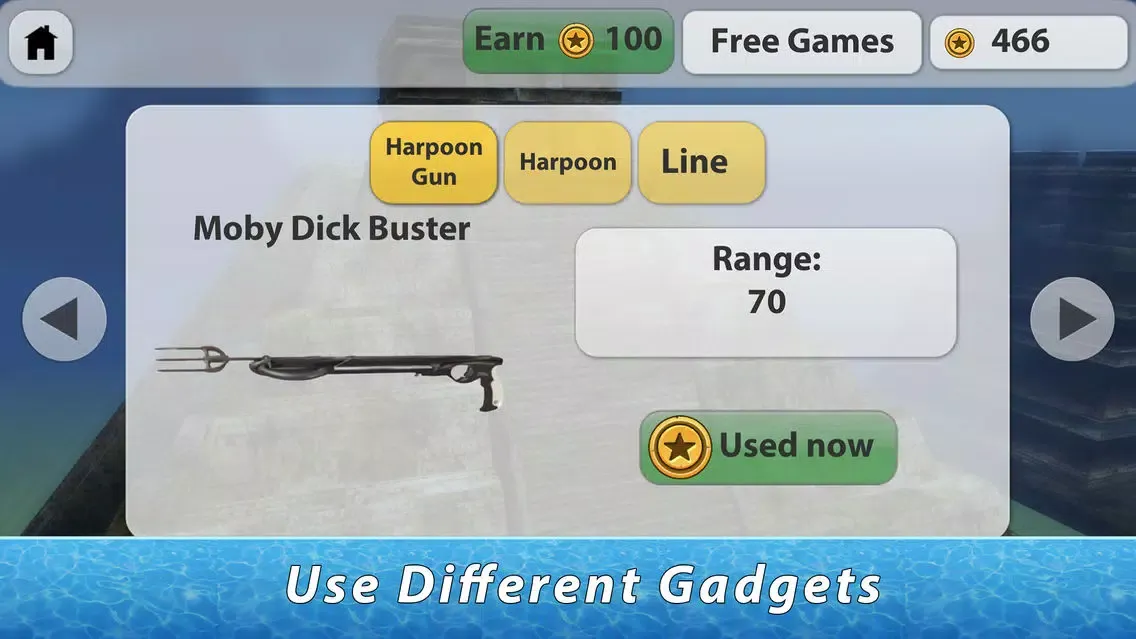 Tangkapan skrin Underwater Harpoon Hunting Full