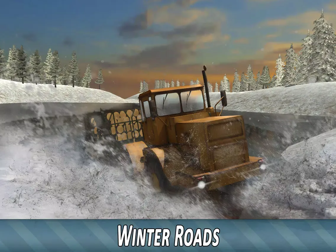 Screenshot di Winter Timber Truck Simulator Full iPad 