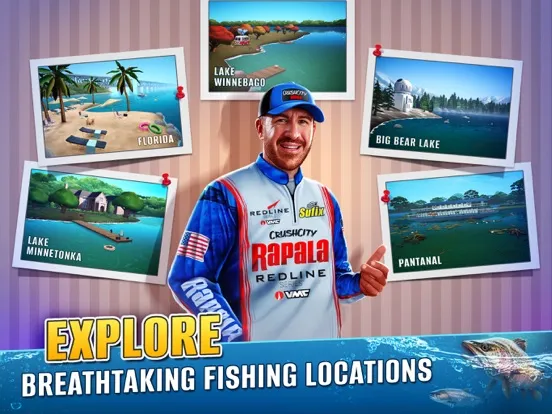 Tangkapan layar Rapala Fishing iPad 