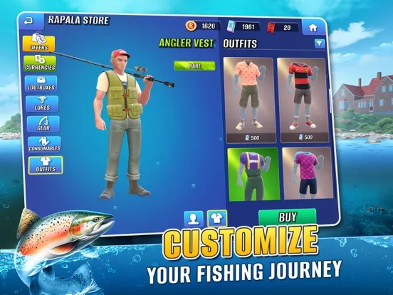 Tangkapan layar Rapala Fishing iPad 