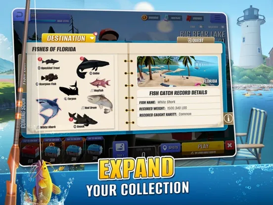 Tangkapan layar Rapala Fishing iPad 