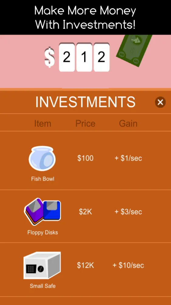 Captures d'écran de Cash Clicker: Make It Rain Money Game