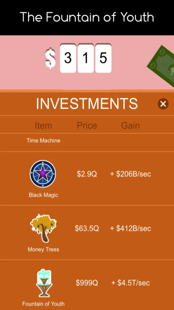 Captures d'écran de Cash Clicker: Make It Rain Money Game