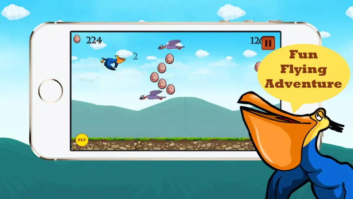 A Big Lazy Flying Pelican - Free Flappy Adventure Endless Game Ekran Görüntüleri