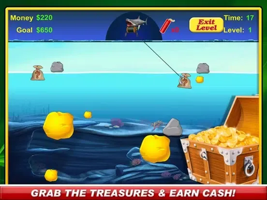 Tangkapan skrin Shark Food Attack Prize Grabber Fishing Ocean Games iPad 