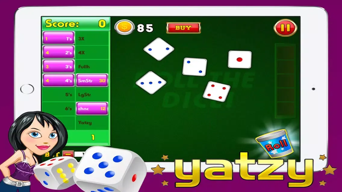 Capturas de tela do A Yahtzy High Rollers Dice Club