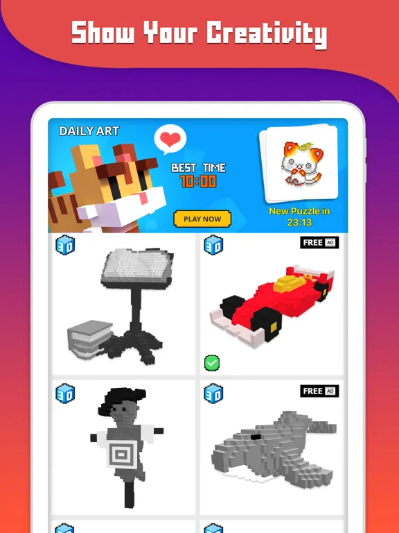 ภาพหน้าจอของ Pixel Puzzles: Color by Number iPad 