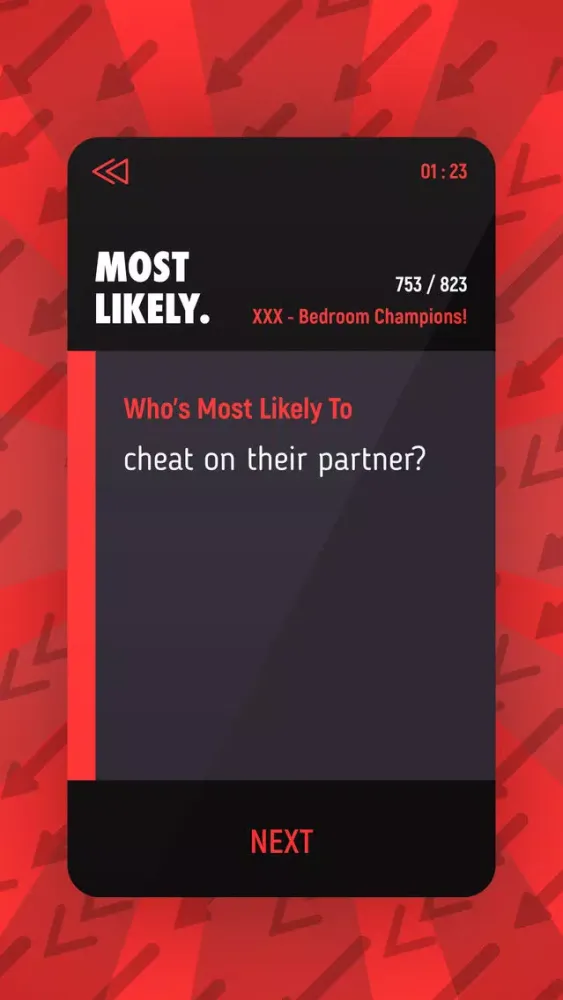 Ảnh chụp màn hình của Most Likely To: Drinking game