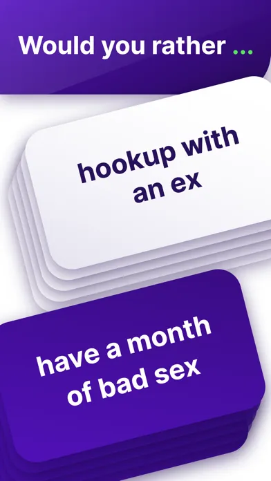 Capturas de tela do Would You Rather? Dirty Adult