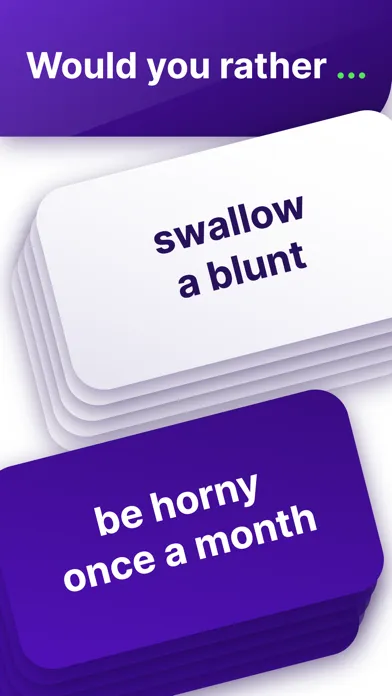 Capturas de tela do Would You Rather? Dirty Adult
