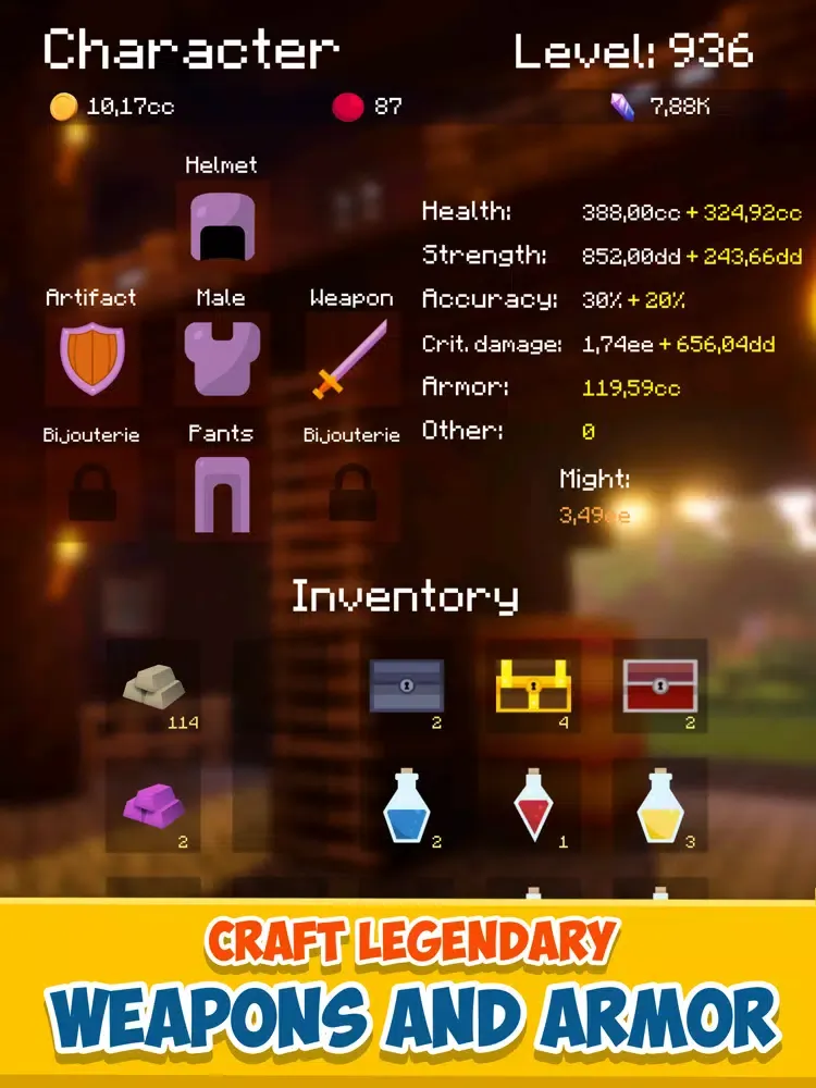 Mine Mob Clicker Rpg iPad  Screenshots