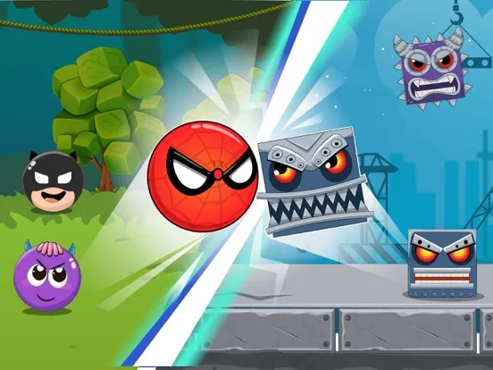 Red Roller Ball Adventure Game iPad  Screenshots