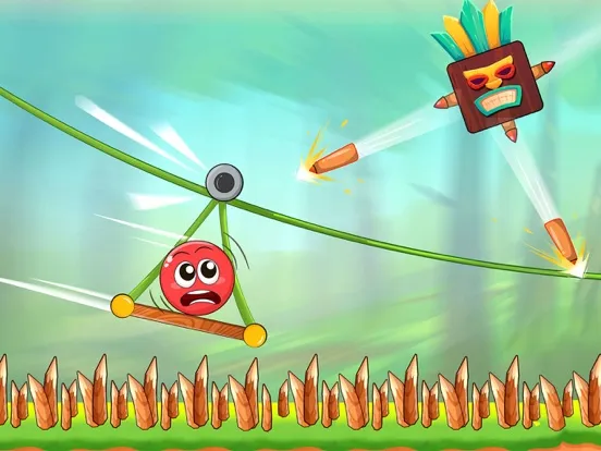 Red Roller Ball Adventure Game iPad  Screenshots