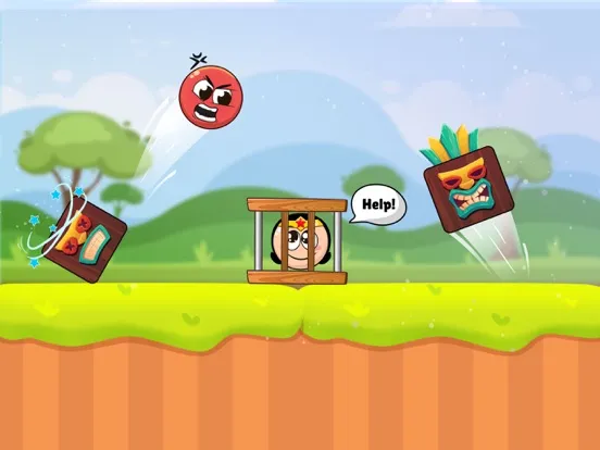 Red Roller Ball Adventure Game iPad  Screenshots