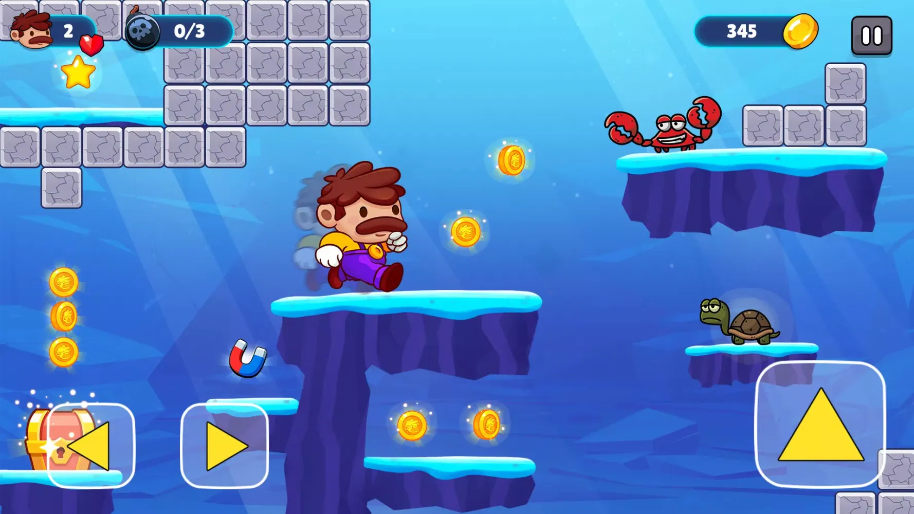 Capturas de tela do Super Bro: Adventure Run Game