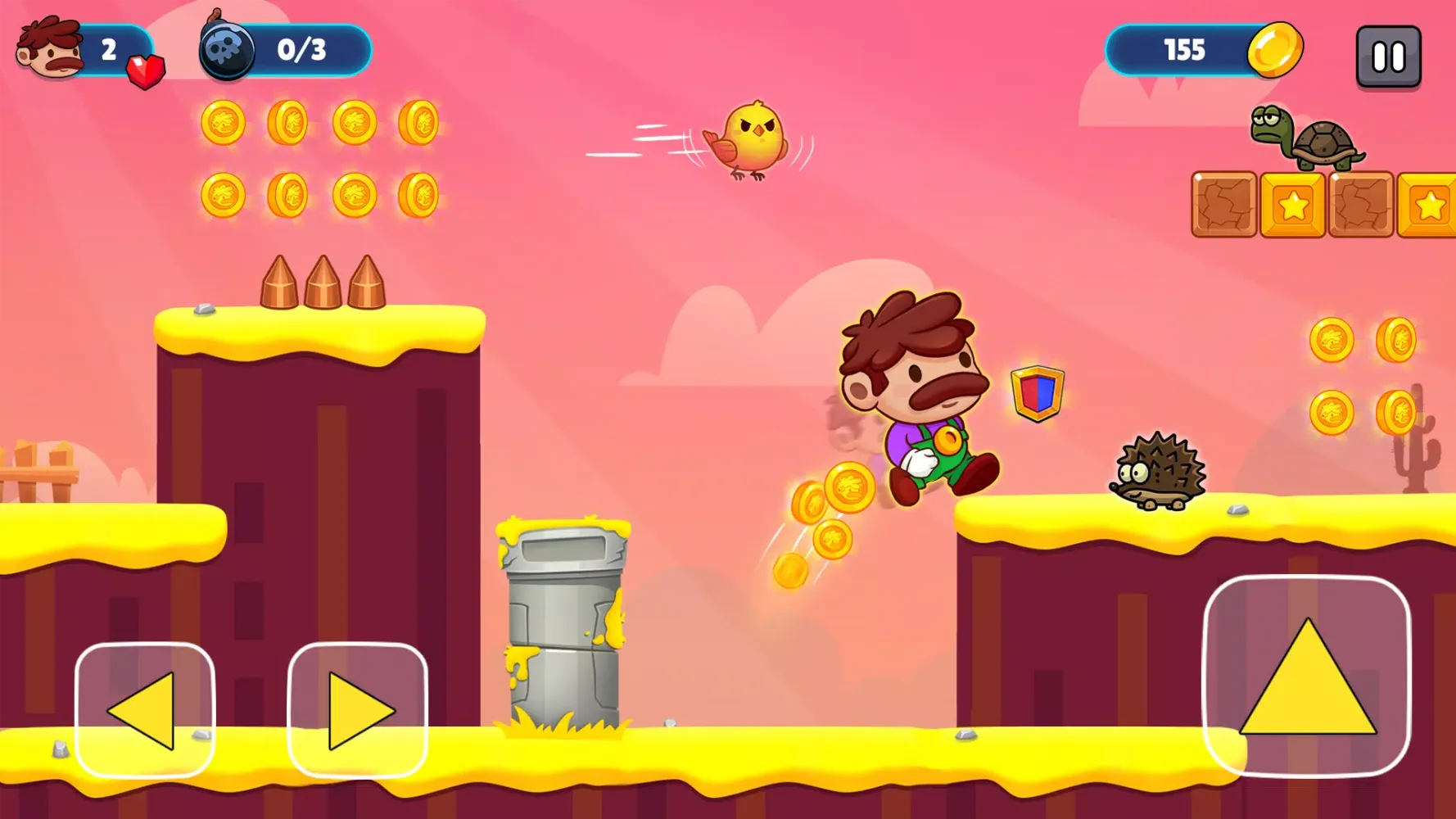 Capturas de tela do Super Bro: Adventure Run Game