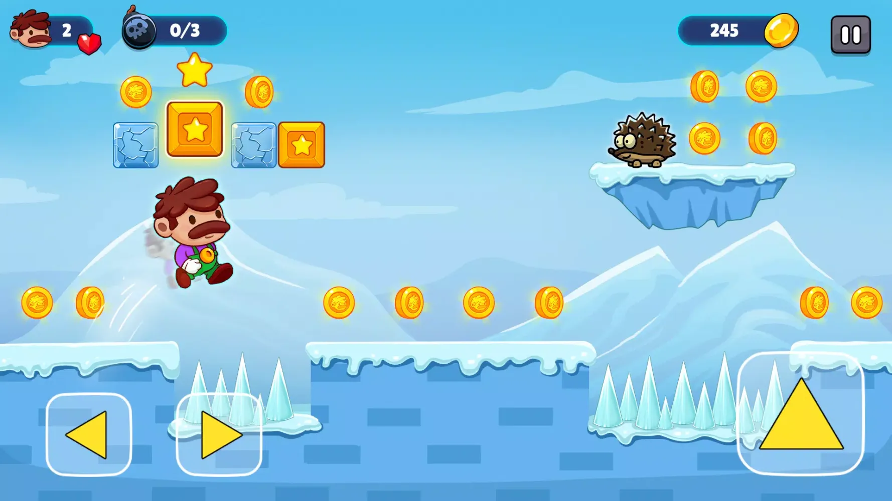Capturas de tela do Super Bro: Adventure Run Game