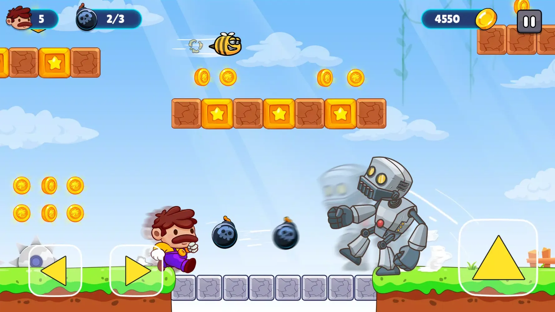 Capturas de tela do Super Bro: Adventure Run Game