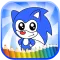 Soni Coloring Blue Hedgehogs.