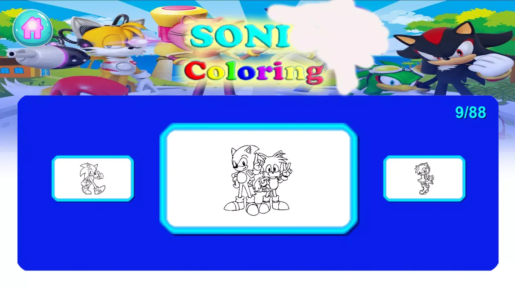 تصاویر Soni Coloring Blue Hedgehogs.