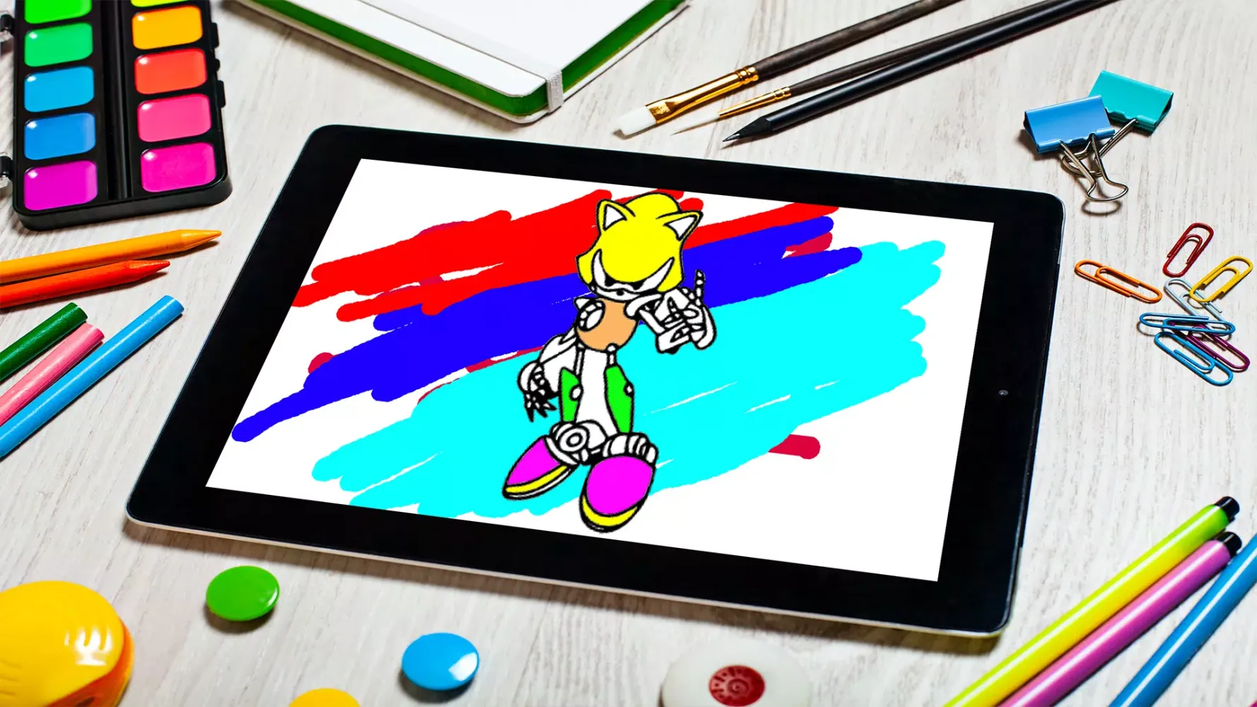 تصاویر Soni Coloring Blue Hedgehogs.