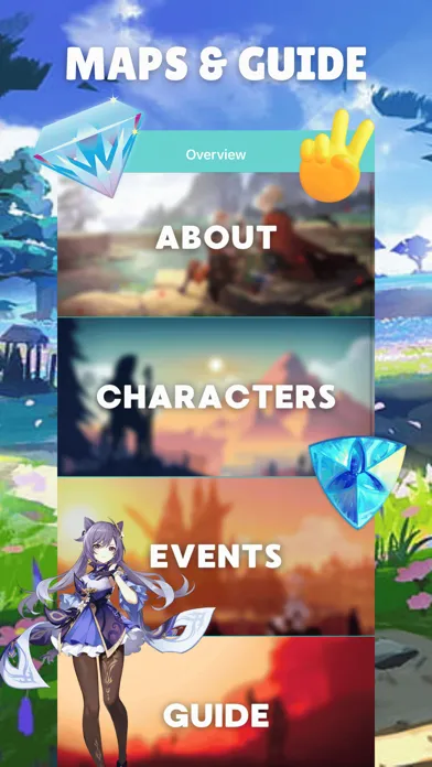 Capturas de tela do Guide & Map for Genshin Impact
