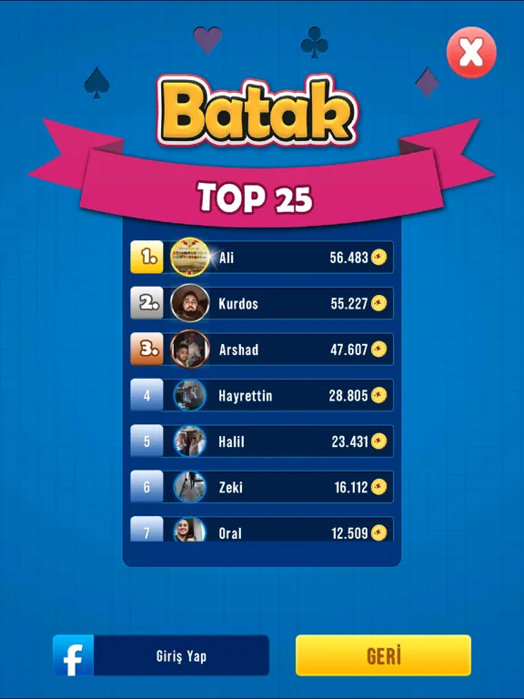 Batak Pro - İnternetsiz Batak iPad  Screenshots