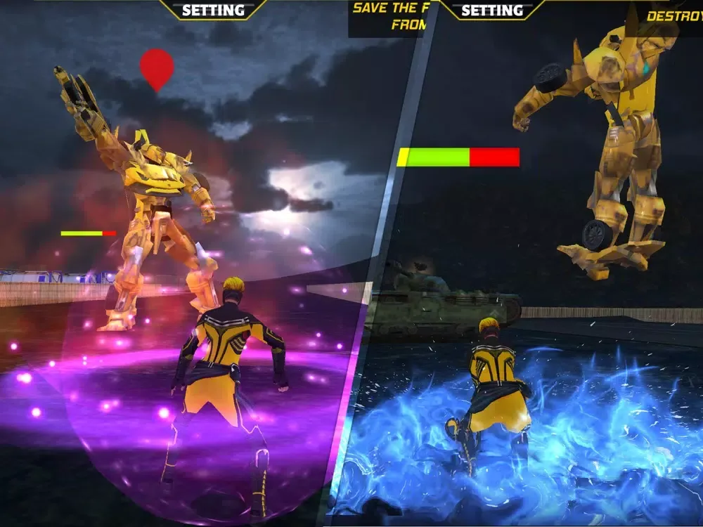 ภาพหน้าจอของ Superhero War Robots Transform iPad 