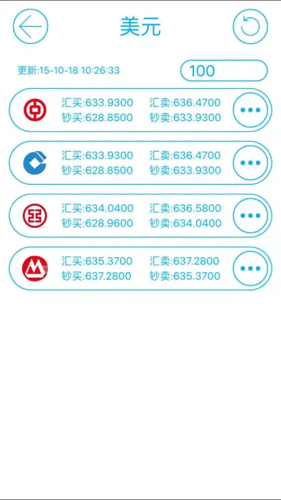 Tangkapan skrin 结售外汇计算器