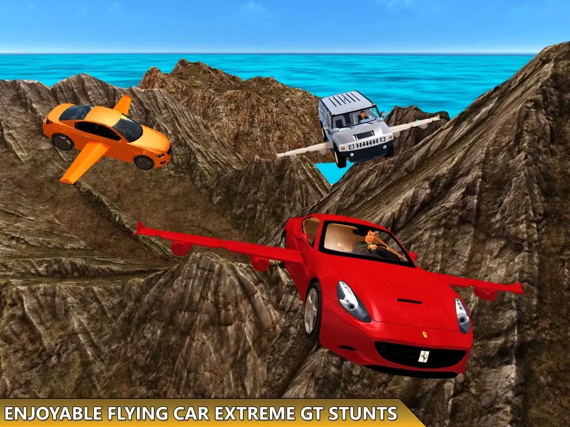 ภาพหน้าจอของ Flying Car Extreme GT Stunts iPad 