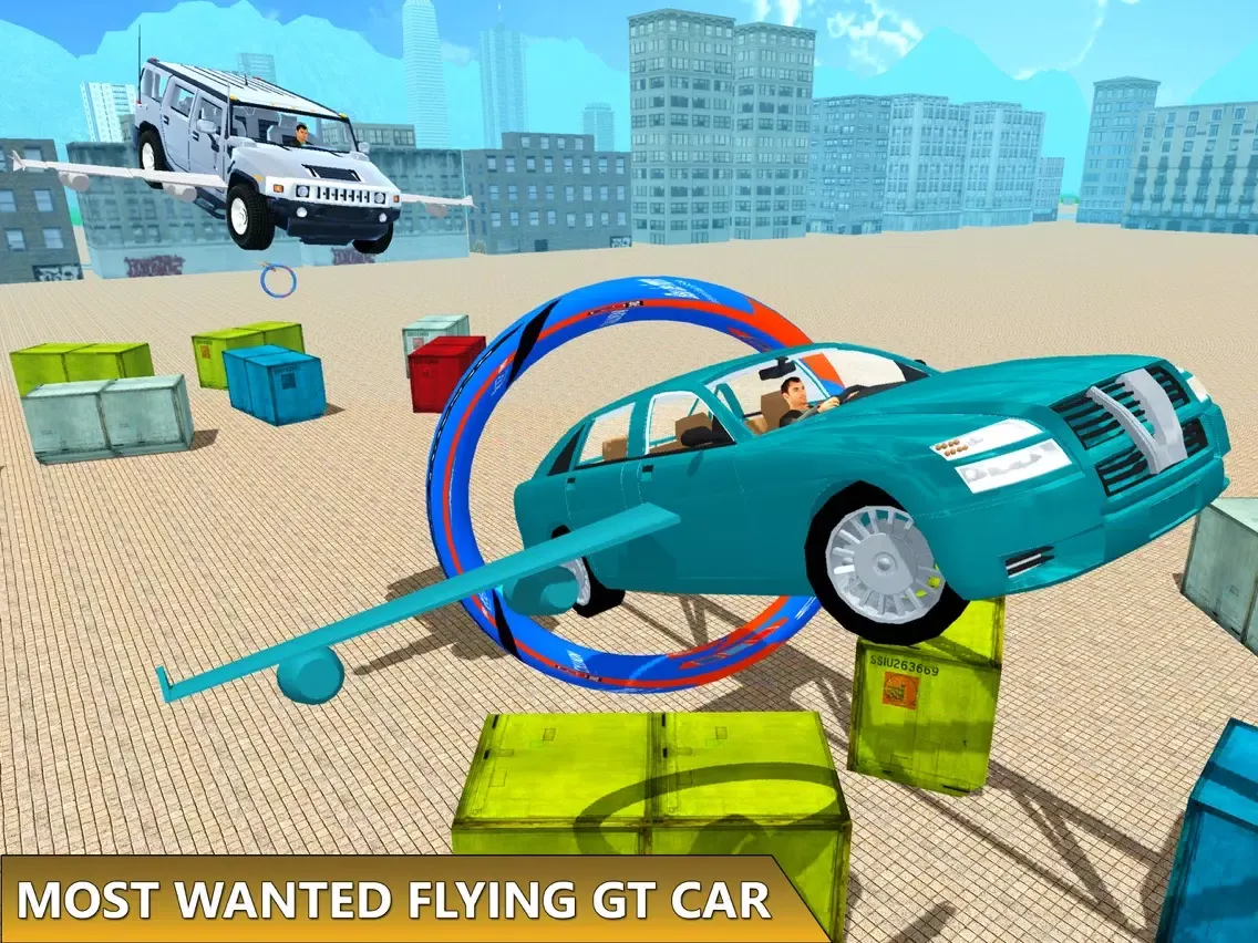 ภาพหน้าจอของ Flying Car Extreme GT Stunts iPad 