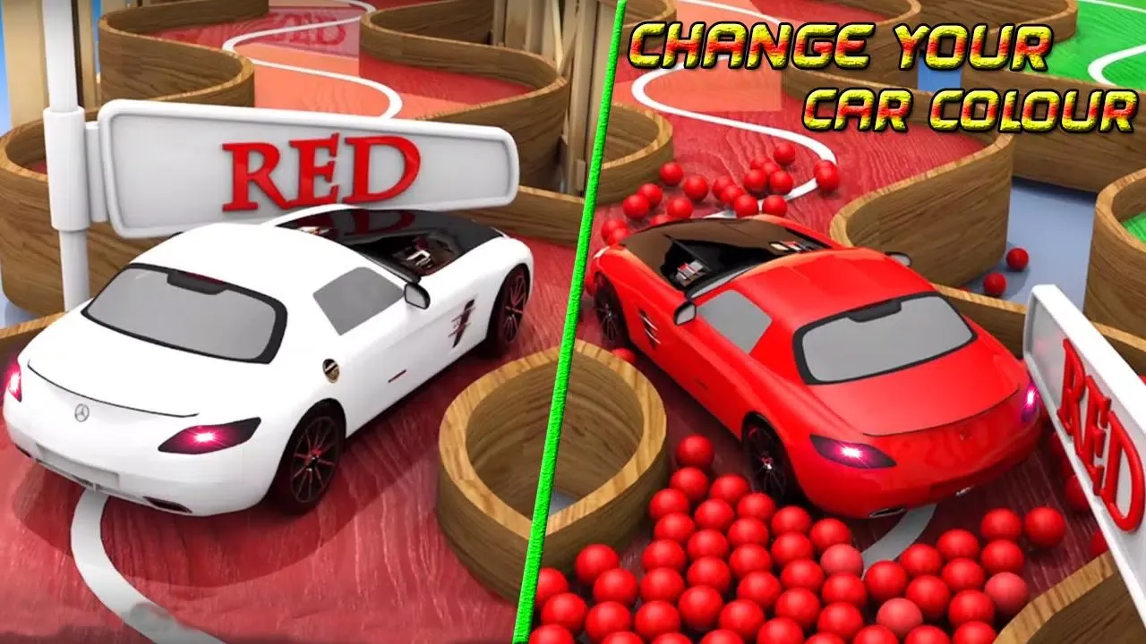 Superheroes Water Slide Colors Car Racing سکرین شاٹس