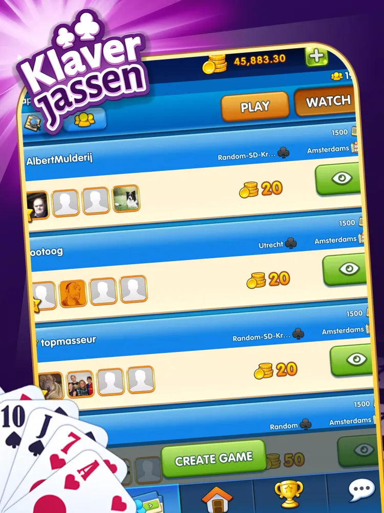 GamePoint Klaverjassen Screenshots