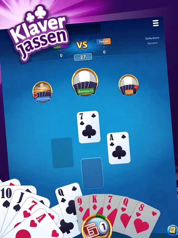 GamePoint Klaverjassen iPad  Screenshots