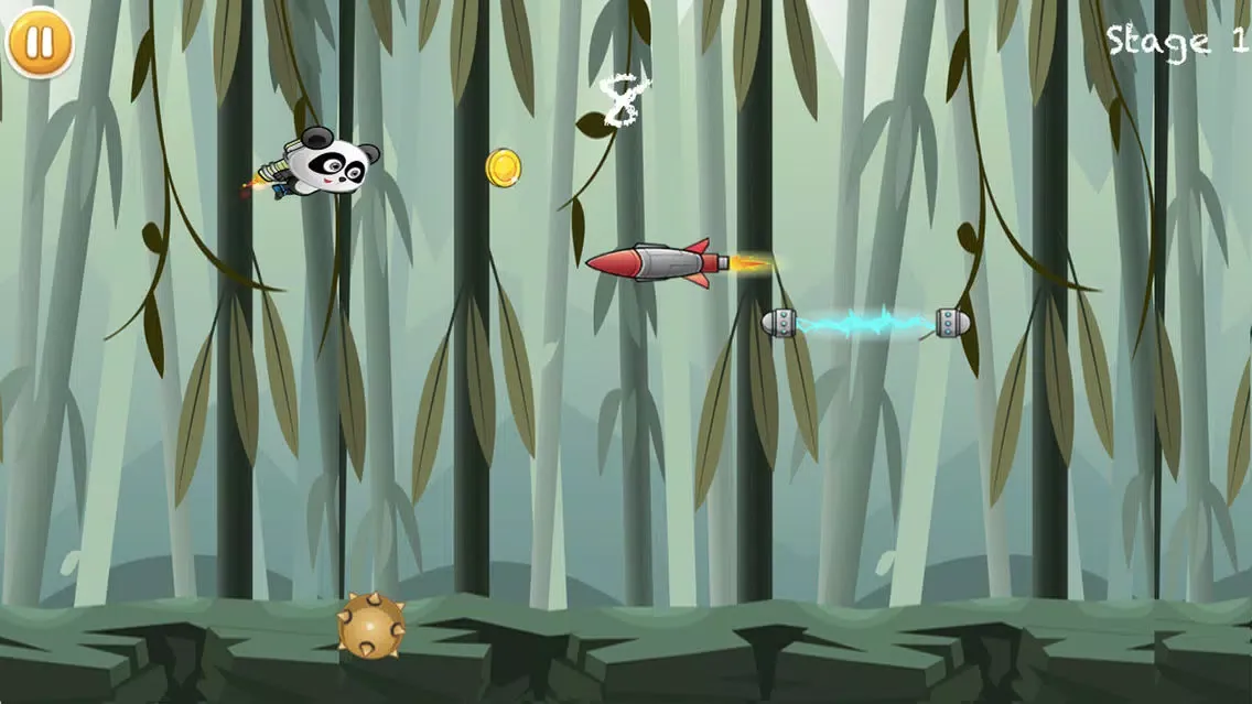 Panda Pro Flying - The Adventure Jetpack in The Bamboo Land应用截图