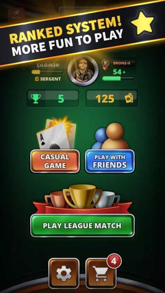 Zrzuty ekranu Pisti Online League