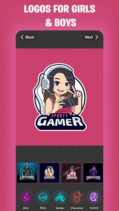 Captures d'écran de Gamer Logo Maker - Gaming Logo