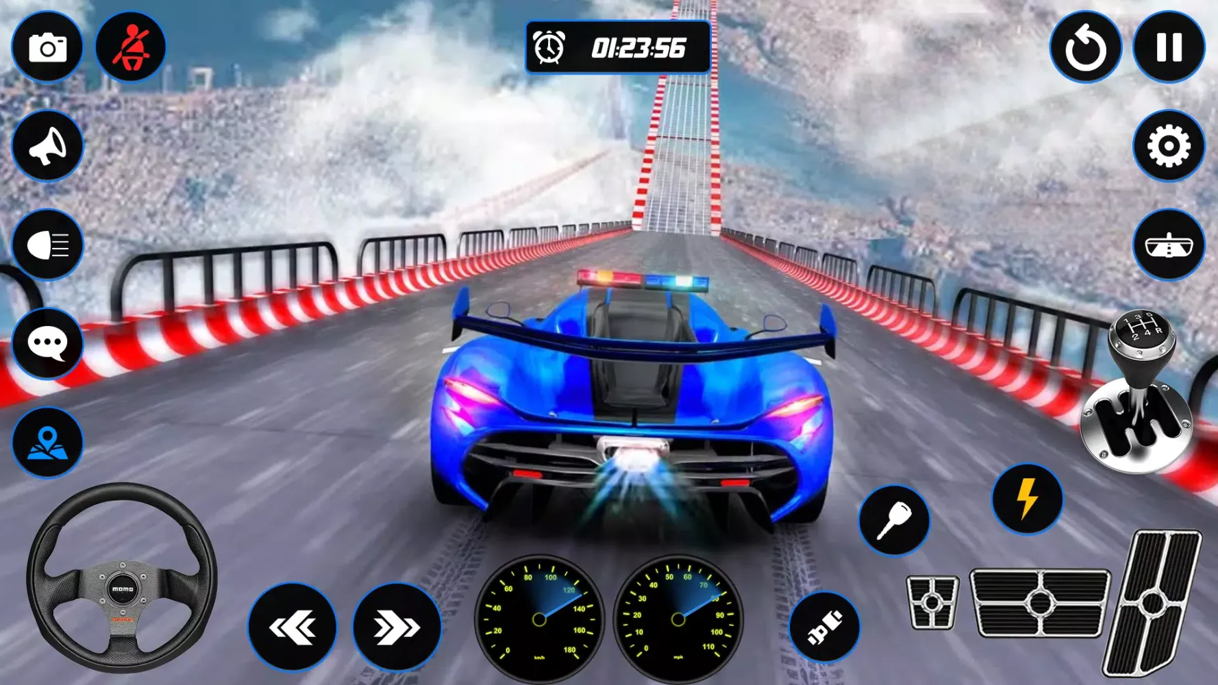 Capturas de tela do Police Car Mega Ramp Car Stunt