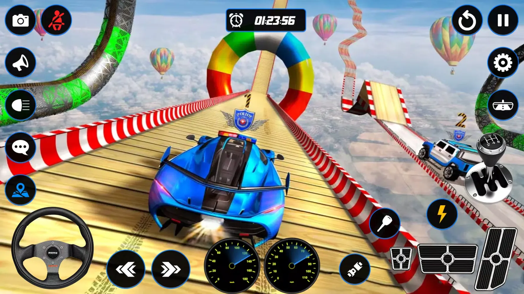 Capturas de tela do Police Car Mega Ramp Car Stunt