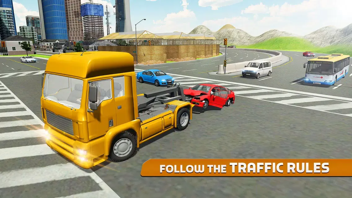 Captures d'écran de Car Tow Truck 3D – Heavy towing crane simulation