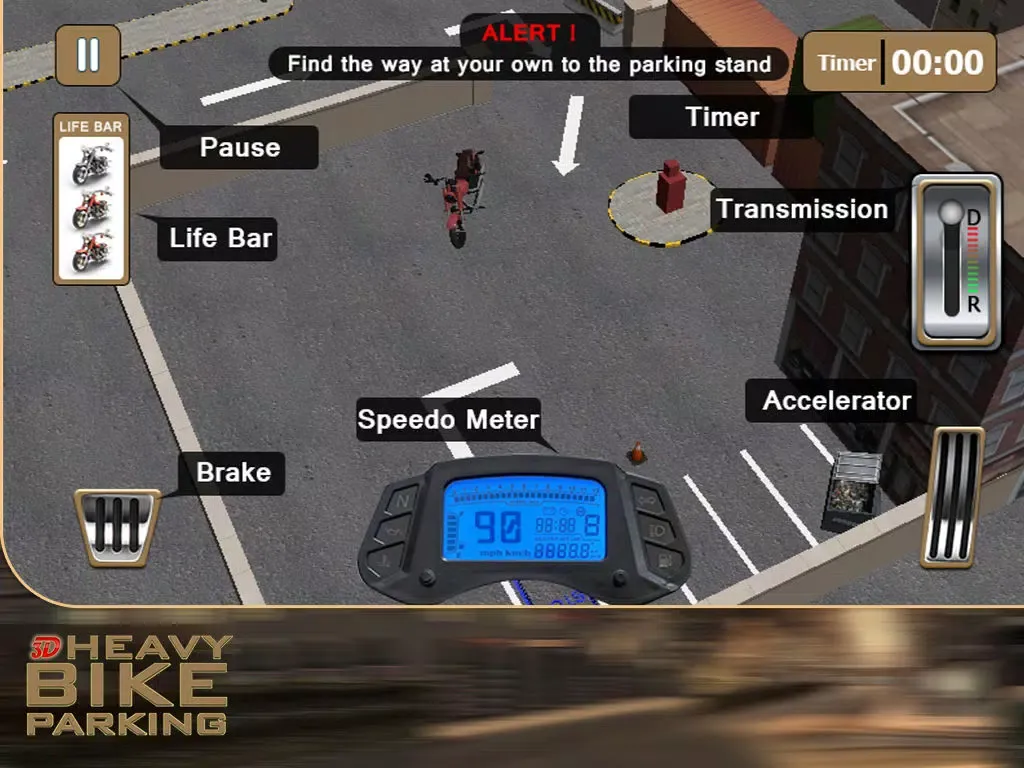 Capturas de pantalla de 3D Heavy Bike Parking – Real rider simulator and simulation game iPad 