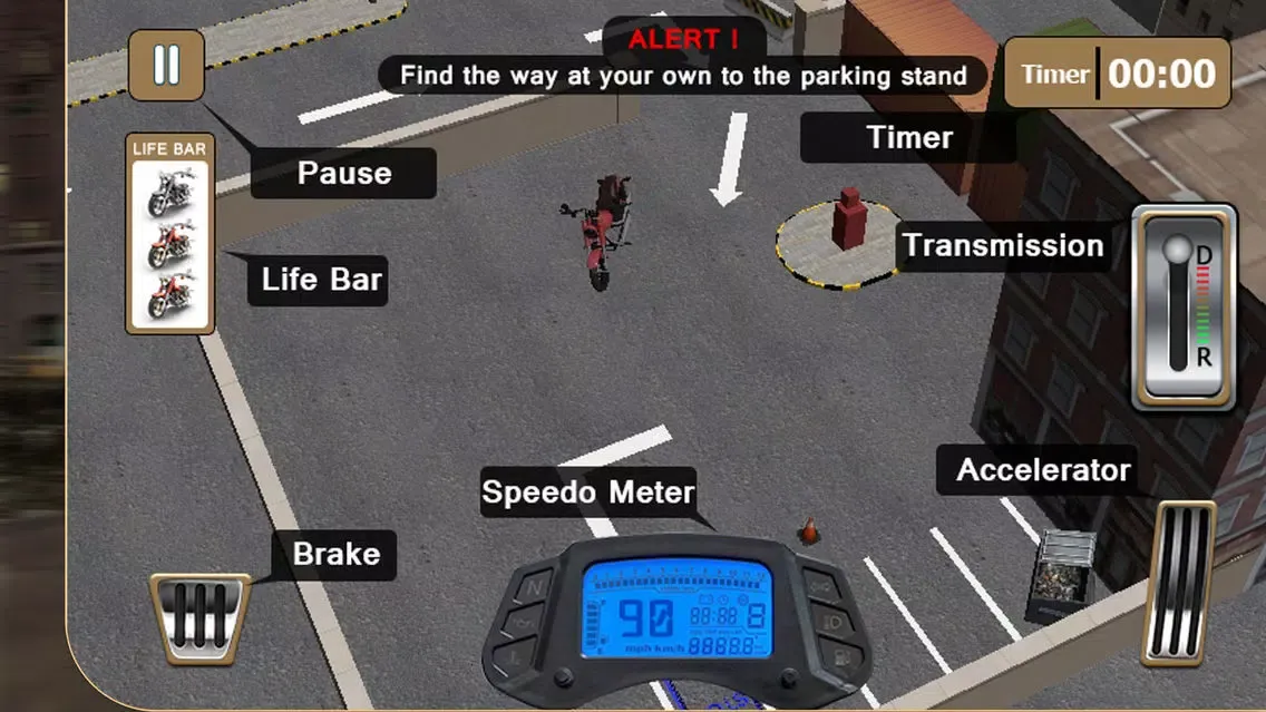 Capturas de pantalla de 3D Heavy Bike Parking – Real rider simulator and simulation game