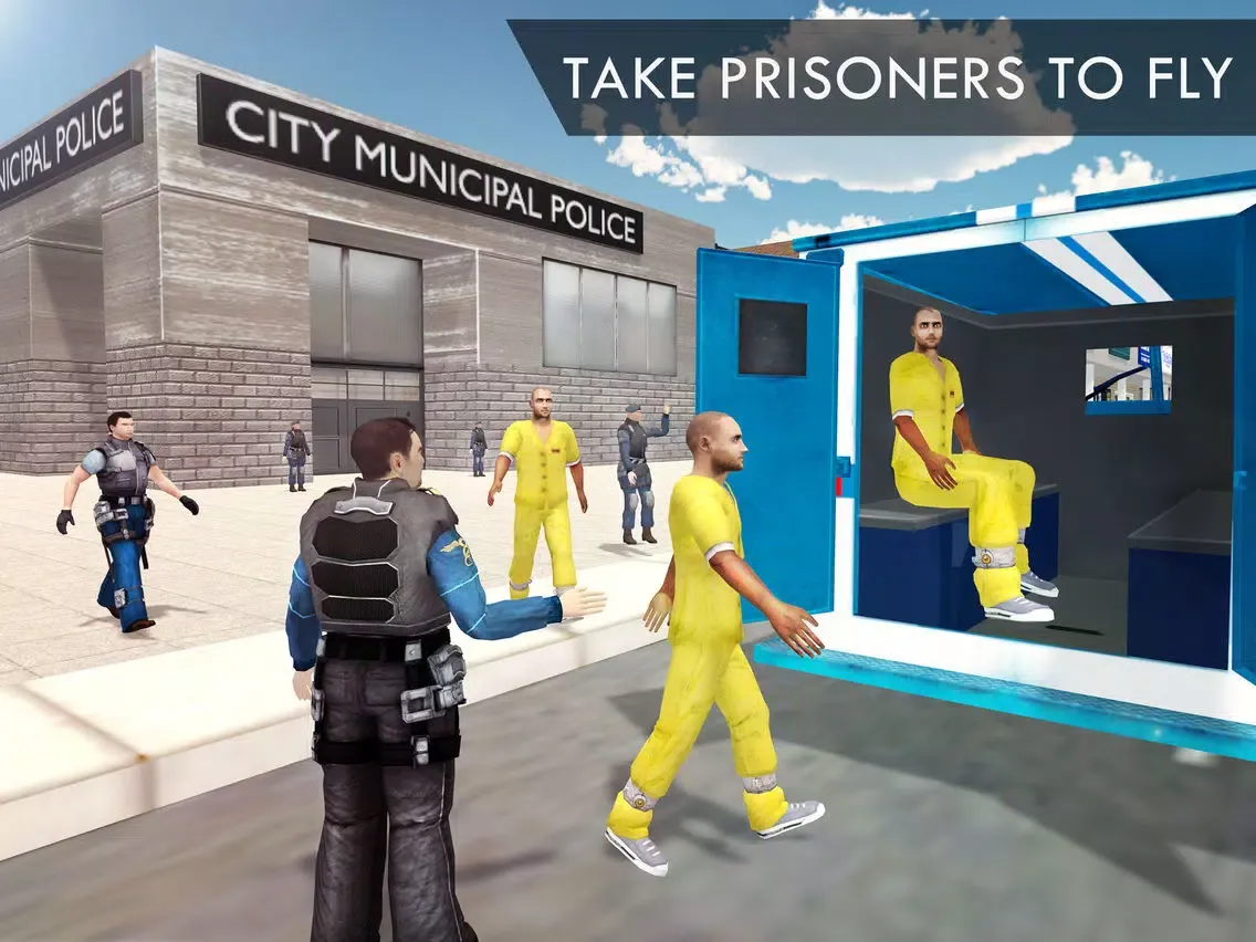 Jail criminal transport plane - flight mission iPad  Screenshots