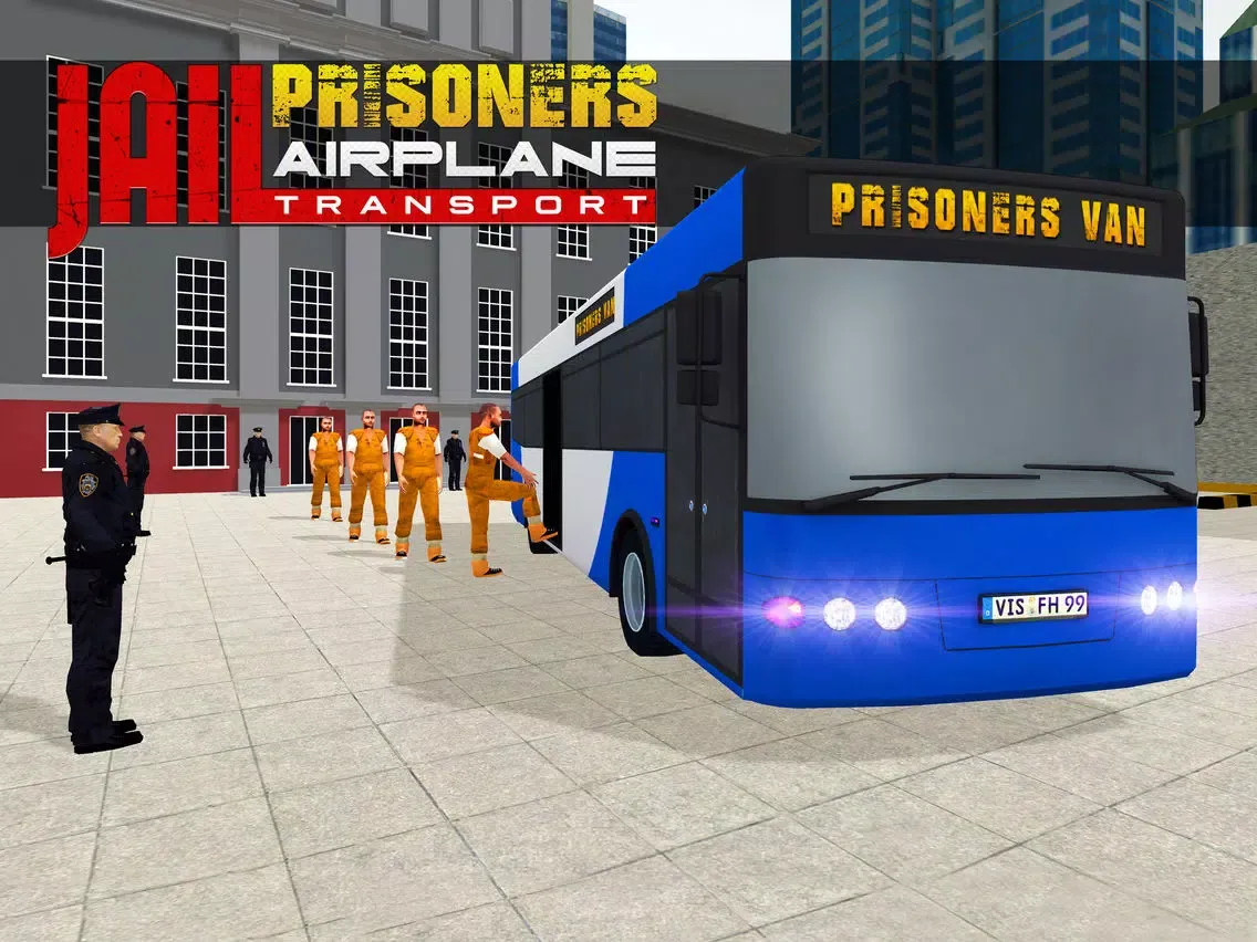 Screenshot di Jail Prisoners Airplane Transporter 3D – Criminal Flight Simulation Game iPad 