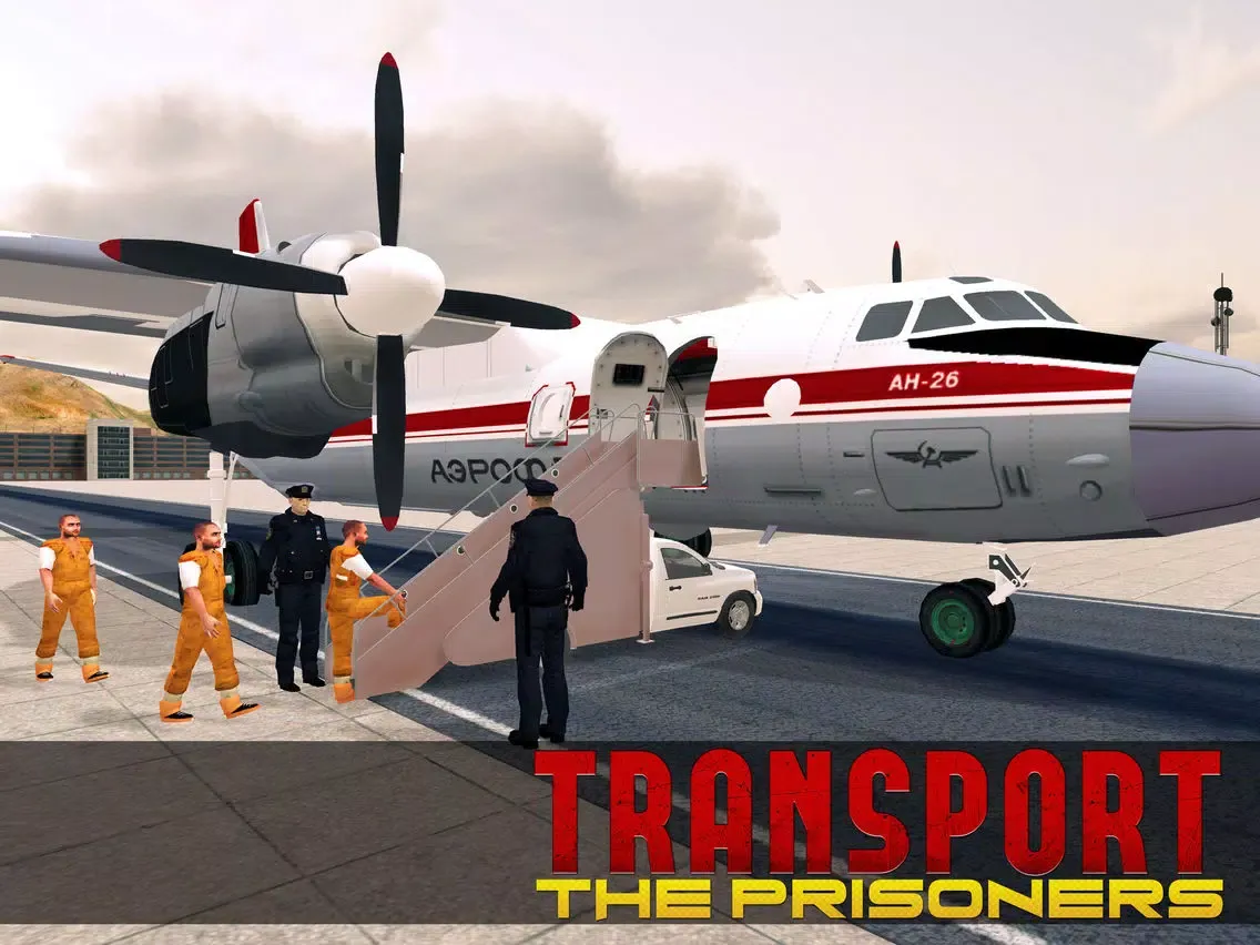 Screenshot di Jail Prisoners Airplane Transporter 3D – Criminal Flight Simulation Game iPad 